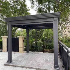 Pergola bioclimatique motorisée en aluminium sur mesure 5x4 4x3 6x4 <span class=keywords><strong>6x3</strong></span> 3x3 3x4 6x4m 3x6m 4x3m, thermolaquée, étanche - Product Image 4