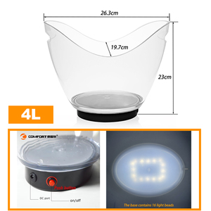 Discothèque Party Seaux à glace en bouteille de <span class=keywords><strong>champagne</strong></span> à double poignée pour les fêtes Seau à glace à vin léger multicolore en plastique transparent - Product Image 2