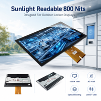 Boe Touch Panel LCD LVDS 18,5 Zoll 800 Nits Sonnenlichtlesbares IP65 PCAP Touch-Display für Outdoor-Paketstationen OEM-Integration