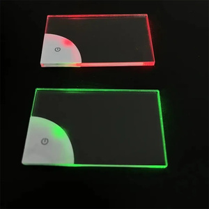 Luxury Laser Engraving LED Customized Acrylic Luminous <strong>Visiting</strong> Card Metal Blank NFC Business Card Wedding Card Light - Product Image 3