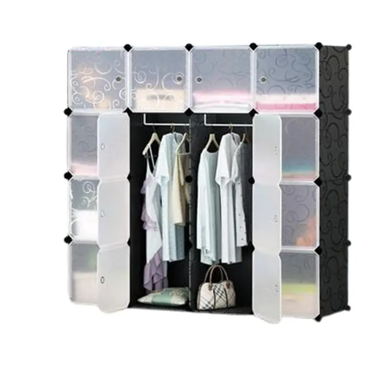 Xách tay DIY Nhựa almirah children's tủ quần áo hiện đại tủ quần áo Organiser lưu trữ quần áo Closet lưu trữ & tổ chức