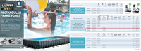 Piscine hors sol rectangulaire INTEX 26368, taille 24 pieds / 7,32 m x 3,66 m x 1,32 m, système d'eau salée ULTRA XTR
