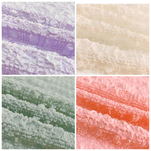 قماش مطوي من البوليستر قماش فقاعات تنفس للنساء فستان عصري - Product Image 3