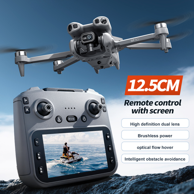 2026 professional 8K GT50 mini drone 5G WiFi FPV 4K Dual Camera Foldable brushless RC Optical Flow Obstacle Avoidance toy drone