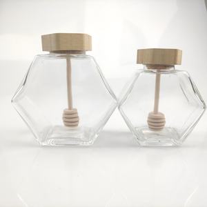 Best Selling High Borosilicate Glass Container <b>Honey</b> Jar clear Glass Food Storage Jar and Bottle with Airtight Bamboo Lid - Product Image 4