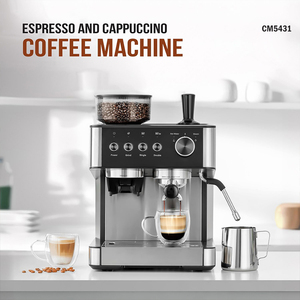 Máy pha cà phê chuyên nghiệp New Home 15 Bar Pump, tự động và bán tự động, tích hợp máy xay cà phê - Product Image 2