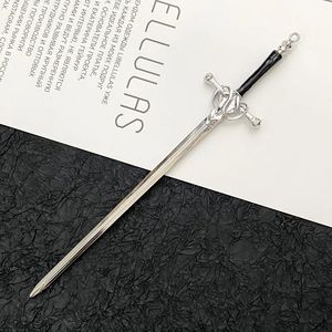 Nouveau Punk rubis pendentif épée épingle à cheveux chinois Simple bâtons de cheveux pour les femmes bricolage <span class=keywords><strong>coiffure</strong></span> cheveux plat accessoires à la mode - Product Image 2