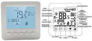 Regulador de temperatura del termostato de calefacción de caldera de gas programable semanal blanco para sistemas de calefacción de suelo - Product Image 2