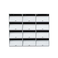 Boîte aux lettres modulaire blanche en acier avec compartiments, autoportante, avec revêtement en poudre, pour appartement