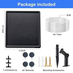 Pompa <span class=keywords><strong>di</strong></span> ossigenazione per acquario a energia solare, funzionamento ultra silenzioso per sistema <span class=keywords><strong>di</strong></span> ossigenazione domestico, bolle per acquario, ciotola per animali domestici, mangiatoia in plastica per animali domestici - Product Image 4