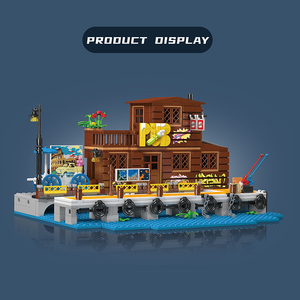 Moule King 10108 842PCS Street View Serie Dock Tavern Ornement Building Block Modèle Technique Jouet Éducatif Festival Cadeau - Product Image 3