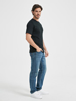 Personnalisé Brodé Simple 250 GSM T-Shirt À Manches Courtes De Haute Qualité Prérétréci Coton Épais Lourd T-shirt pour Hommes