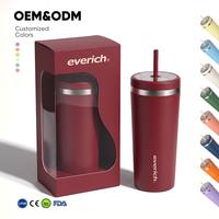 Gobelet isotherme à double paroi personnalisé de 24 oz, sans BPA, en acier inoxydable 304, tasse à café pour porte-gobelet de voiture, facile à transporter avec couvercle