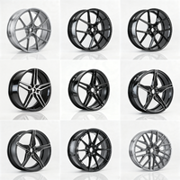 Juego de 4 Ruedas de Aleación Forjada en Bronce Mate de 18x8, 19x8.5, 20x8.5 y 20x9, con Patrón de Pernos 5x108/114.3/120, Compatibles con Hyundai