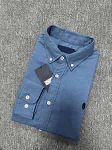 <span class=keywords><strong>Camicia</strong></span> da <span class=keywords><strong>Uomo</strong></span> di Design in 100% Cotone Twill, Anti-Piega e Anti-Pilling, Maniche Lunghe Spazzolate, Elegante e Casual per l'Autunno - Product Image 3