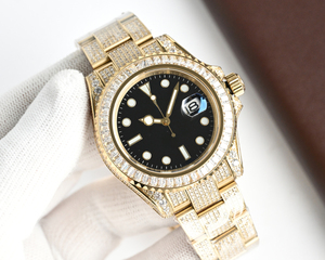 ดีไซน์หรูหราประดับเพชรทั้งชิ้น สร้อยข้อมือสแตนเลสสตีลประดับเพชรเต็มเส้น แฟชั่นระดับพรีเมียม นาฬิกาจักรกลอัตโนมัติ - Product Image 1