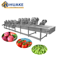 Industriële continue bladgroente- en fruitwasmachine, voedselveilige reinigingsmachine voor productie