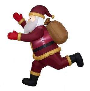 Customized Giant Inflatable Santa Claus <b>Mascot</b> Model with LED Lights for Outdoor Christmas Promotion Advertising Display - Product Image 1