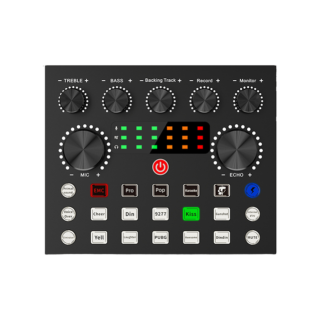 V8S Live Sound Card with BM800 Microphone for Game Players and DJ Mixer for Live Streaming on YouTube