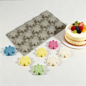 DIY Decoration 15-Compartment Petal Cookie Cake <b>Silicone</b> <b>Baking</b> Mold - Product Image 3