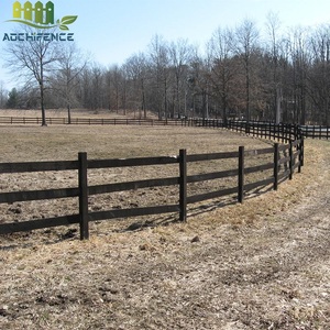 6ftX8ft Noir 3 Rail PVC Cheval Clôture Vinyle Plastique Cheval Clôture pour Ferme et <span class=keywords><strong>Ranch</strong></span> - Product Image 3