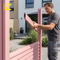 Panneaux de clôture en aluminium moderne d'Australie, à persiennes, pour jardin extérieur, écran d'intimité, revêtement poudré, décoratifs, taille personnalisée