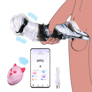 YOCY Monster Beast Dildo Sleeve, Anillo Vibrador con Control por APP Inteligente, Dildo Texturizado con Forma de Caballo para Estimulación, Juguetes Sexuales para Hombres al por Mayor OEM - Product Image 1
