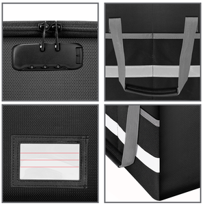 YHX nuevo portátil de viaje seguro ignífugo expansión carpeta de archivos organizador impermeable caja de documentos con cerradura - Product Image 3