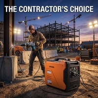 6500i Luftgekühlter Inverter-Generator 5,5kW Max. Automatischer Start Robustes Kofferdesign Tragbarer Benzin-Generator für netzunabhängiges Wohnen EPA 15L