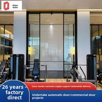 Portes automatiques en verre sur mesure, montées sur cadre, avec technologie de détection, coulissantes électriques, design moderne pour usage en magasin