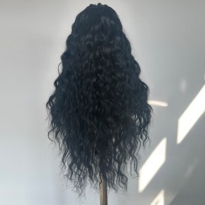 Premium Futura Fibra Synthetic Wholesale HD 13*6 Lace Front <strong>Wigs</strong> Long Small Curly Matte Heat Resistant <strong>Wig</strong> Braided <strong>Sandy</strong> Blonde - Product Image 3