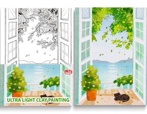 Kit de peinture <span class=keywords><strong>en</strong></span> <span class=keywords><strong>argile</strong></span> ultra-légère DIY, le <span class=keywords><strong>chat</strong></span> noir au fenêtre, ensemble d'art <span class=keywords><strong>en</strong></span> <span class=keywords><strong>argile</strong></span> 3D pour enfants et adultes, cadeau créatif fait main - Product Image 2