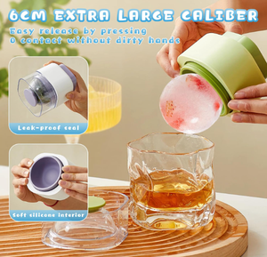 Wood Diamond Pattern Reusable Silicone Ice Ball Mold Sustainable Spherical Ice Cube <b>Maker</b> Ice <b>Maker</b> Whiskey Cocktail Home Bar - Product Image 5