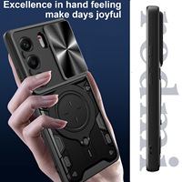 Coque de téléphone magnétique compatible Transsion Tecno Camon 40 Pro à motif animalier avec fenêtre escamotable, support et protection antichute
