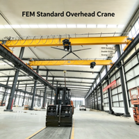 Pont roulant monopoutre standard FEM personnalisé avec télécommande double pendent pour travaux de levage en entrepôt et fabrication métallique