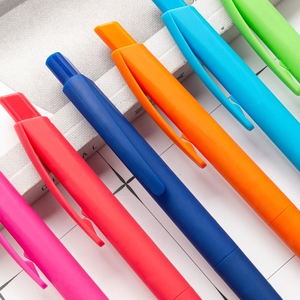 Promotion Plastic Rubber Coated 0.7mm Sports Multi-Functional Ballpoint <b>Pen</b> <b>Colorful</b> School Stationery Custom Logo Back - Product Image 2