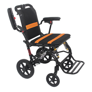 Sedia a Rotelle Manuale Pieghevole Portatile in Alluminio per Anziani con Braccioli Ribaltabili - Product Image 2