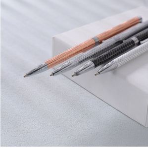 Rose Gold Textured Slim Twist Metal <b>Ballpoint</b> <b>Pen</b> With Full Rhinestone Inlaid Clip, Luxury Bling Crystal Rotating Signature <b>Pen</b> - Product Image 6