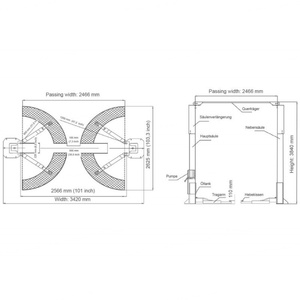 Elevador de Autos de Dos Postes LAUNCH TLT240SCA, Hidráulico de Doble Cilindro con Capacidad de Elevación de 4000 kg, Certificado CE, Herramienta para Taller de Reparación de Automóviles - Product Image 6