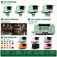 Cogsun Remorque alimentaire mobile personnalisée, Food Truck pour snacks, Remorque pour poulet frit, Food Truck