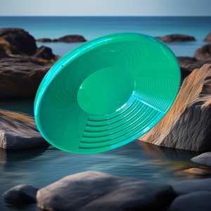 Bandeja de Plástico Verde para Lavado de Oro 0722, Lavador de Arena Portátil para Lavar Oro a Mano con Rebordes y Divisores Centrales - Product Image 5