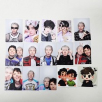 Cartes postales holographiques Kpop personnalisées double face avec slogan, populaires en gros, pour collection de photocartes des Bangtan Boys