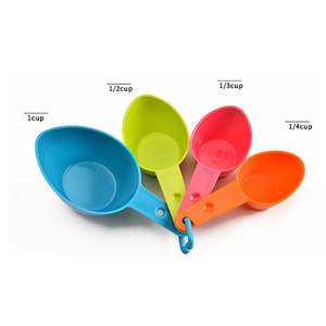 Lixsun Juego de 9 <span class=keywords><strong>Tazas</strong></span> y Cucharas <span class=keywords><strong>Medidoras</strong></span> de Plástico de Grado Alimenticio para Cocina, con Diferentes Colores - Product Image 2