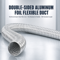 Tuyau d'évacuation d'air conditionné extérieur QIANJING XY-101/XY-102, flexible rond en feuille d'aluminium pour utilisation en salle de sport et en parc