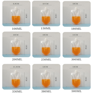 Túi Bao Bì Nhựa Dẻo Trong Suốt Tái Sử Dụng Logo Tùy Chỉnh Cho Đồ Uống Túi Đứng Đóng Gói Nước Trái Cây Túi Đựng Vòi - Product Image 3