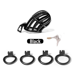 性的拘束具 男性用貞操帯 シッシィ貞操ケージ 4つのベースリング付き - Product Image 5