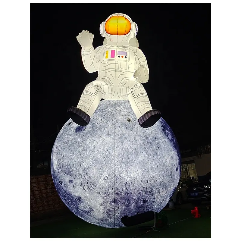 थोक कस्टम विज्ञापन एलईडी प्रकाश विशाल inflatable अंतरिक्ष यात्री/एलईडी inflatable अंतरिक्ष यात्री/inflatable अंतरिक्ष यात्री चंद्रमा