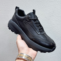 Chaussures de course légères en cuir véritable avec semelle intérieure en cuir pour printemps été automne saisons chaussures de sport décontractées pour hommes