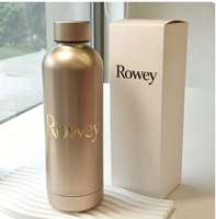 Thermos élégant Rowey en or rose et rose - Bouteille réutilisable haut de gamme pour cadeaux d'entreprise