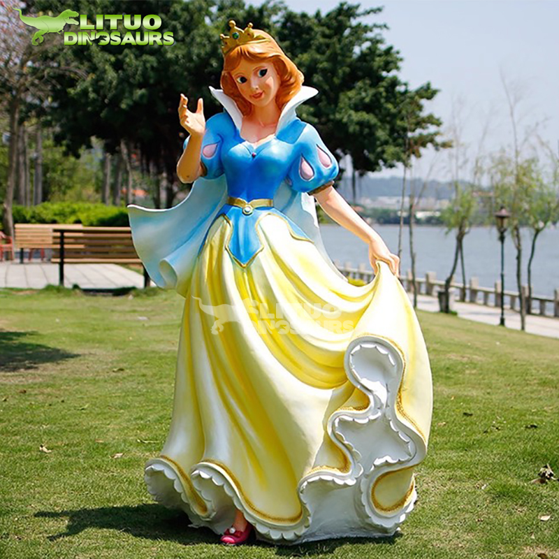 ガーデンパーク装飾用レジン白雪姫と七人の小人像